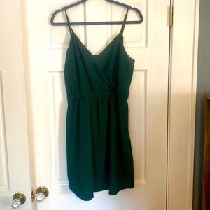 Green mini dress